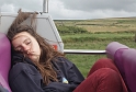 asleep on the bus